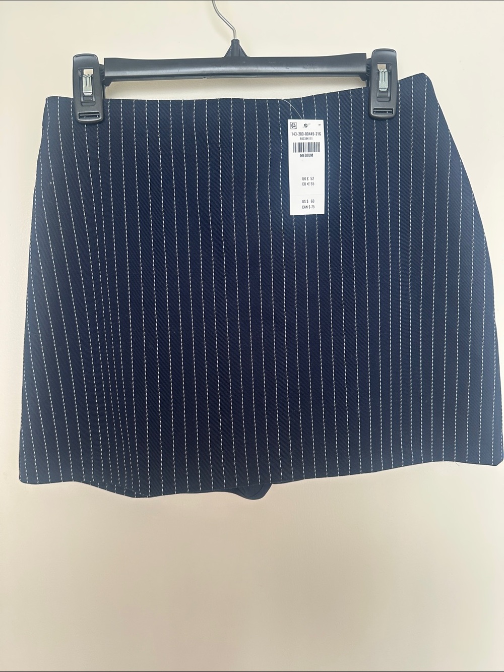 Abercrombie & Fitch Navy Pinstripe Mini Skirt